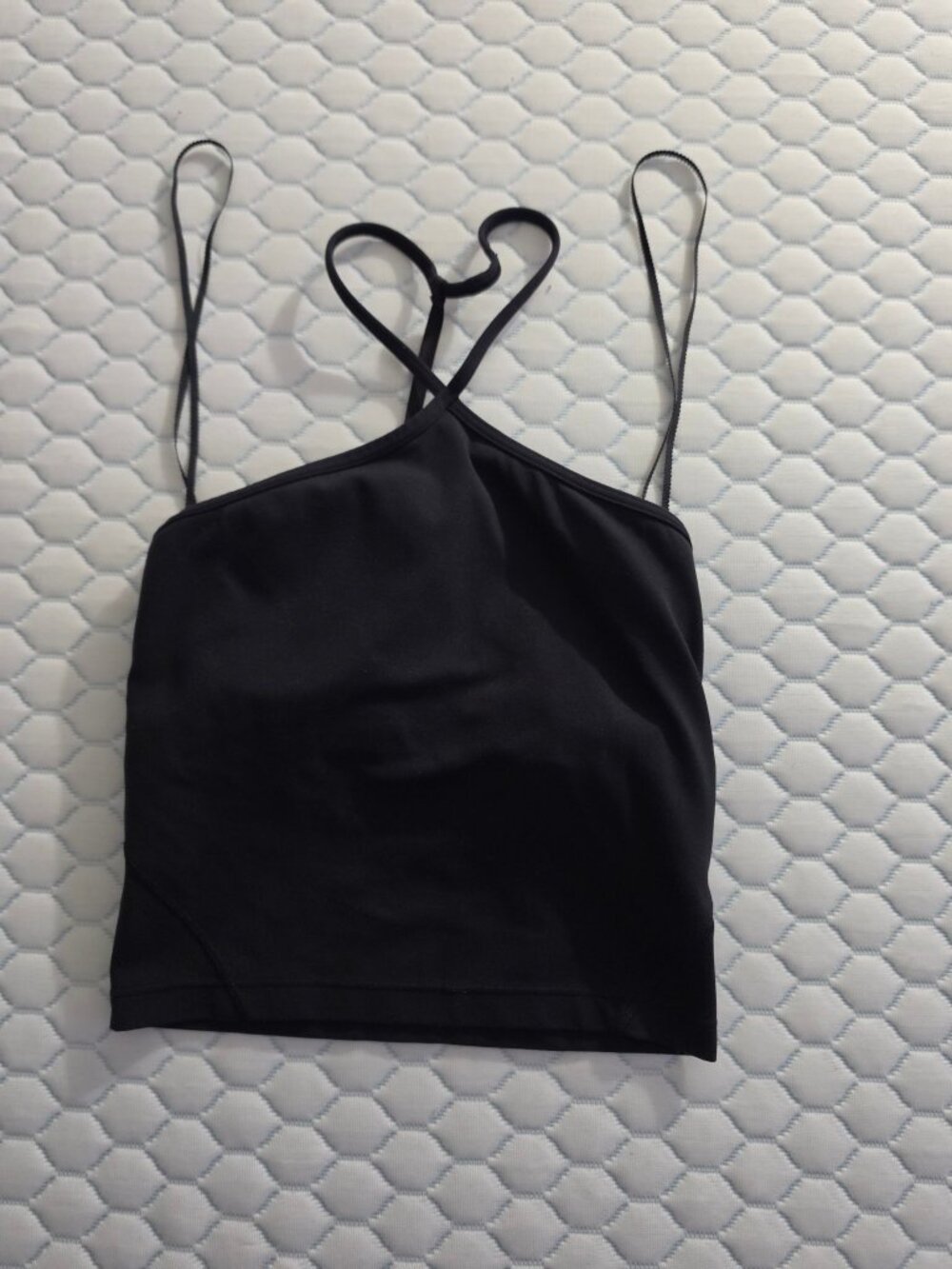 Lululemon Strappy Cropped Tank Top Black Size 0